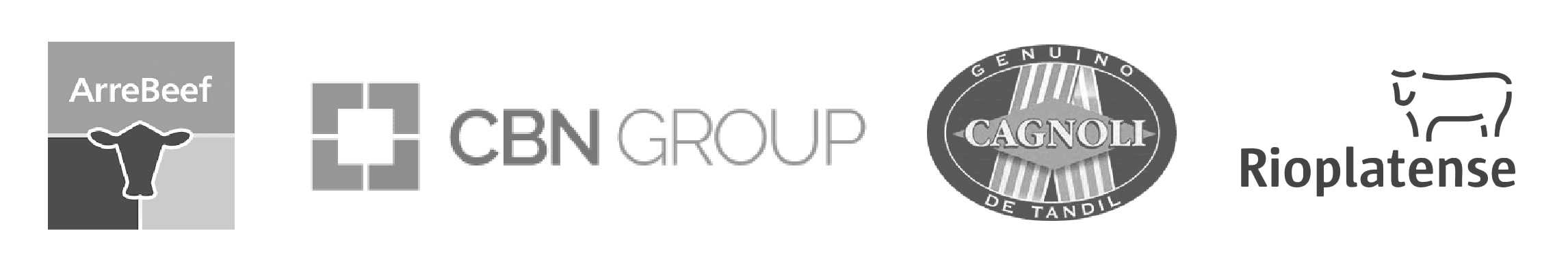 logos clientes ArreBeef, CBN Group, Cagnoli, Rioplatense