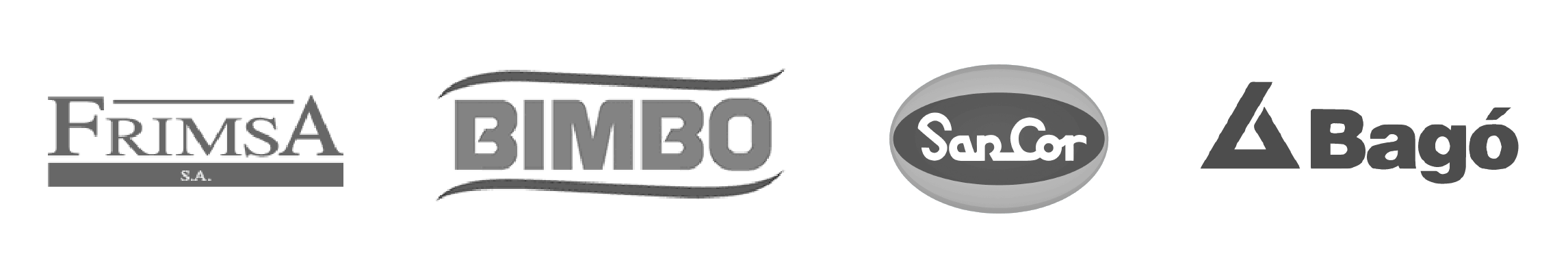 logos clientes Frimsa S.A., Bimbo, SanCor, Bagó